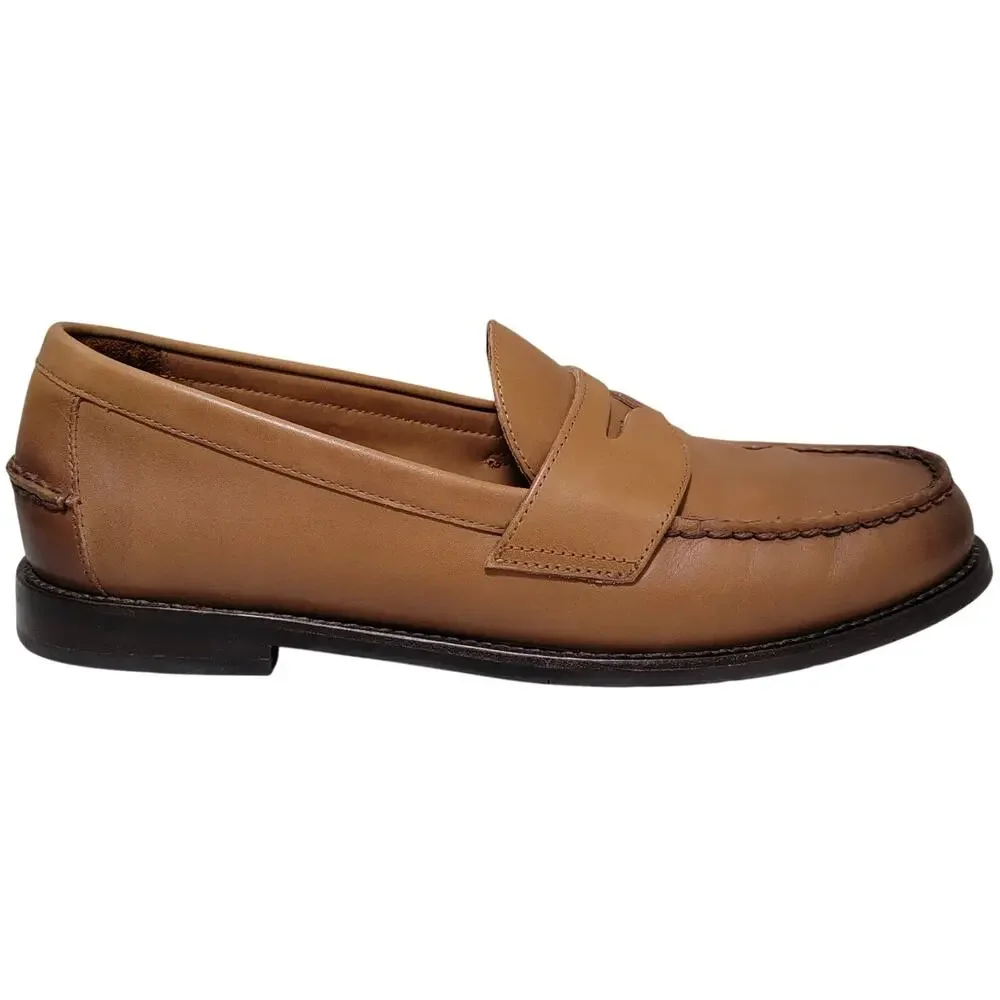 Polo Ralph Lauren Men Alston Slip On Penny Loafers Size US 10D Tan Brown Leather